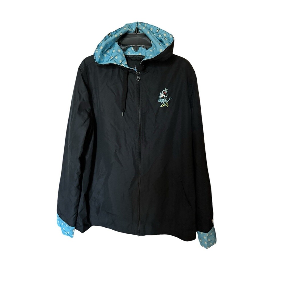 Minnie Mouse  Small  Windbreaker With‎ Hoodie Zip Up Jacket Disney  Disneyland